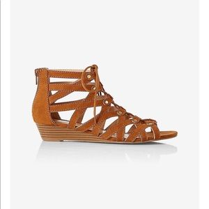 Express stud lace up gladiator sandals